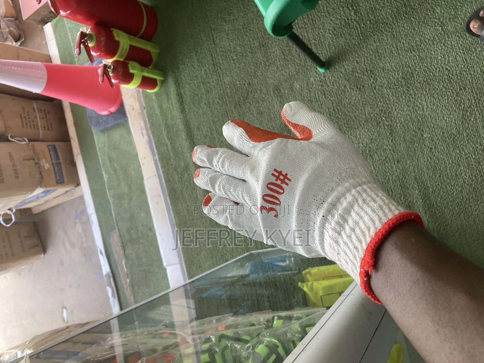 Orange Palm Hand Gloves