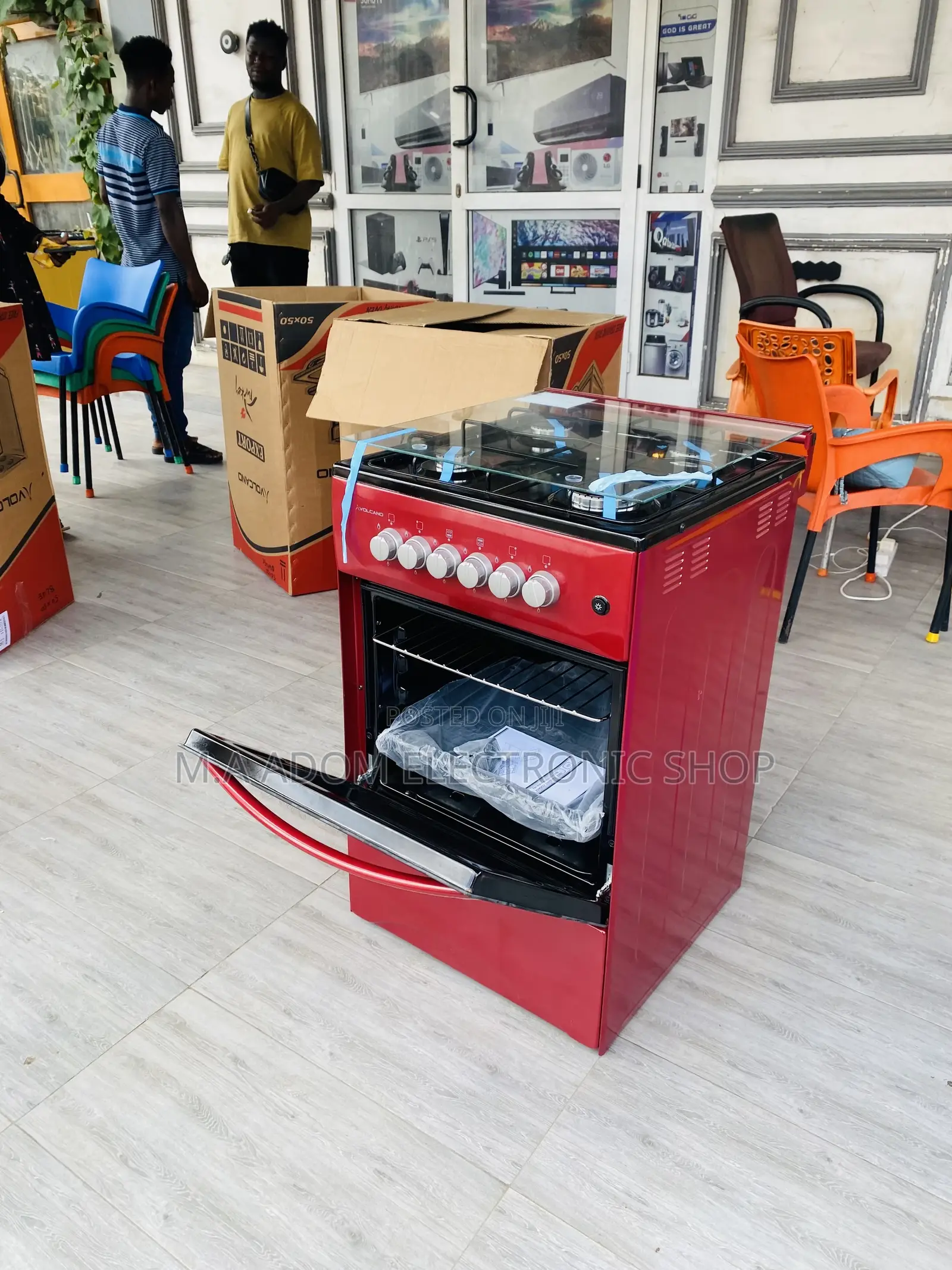 Purchase Authentic Volcano 50x50 4 Gas Burner(Red).