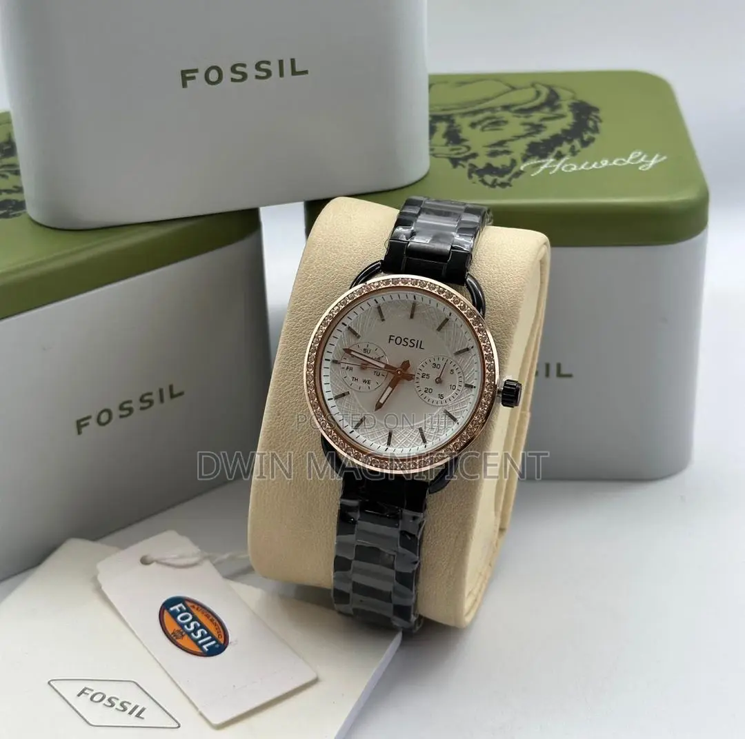 Sleek and Stylish: Black and Silver Fossil Watches for Women