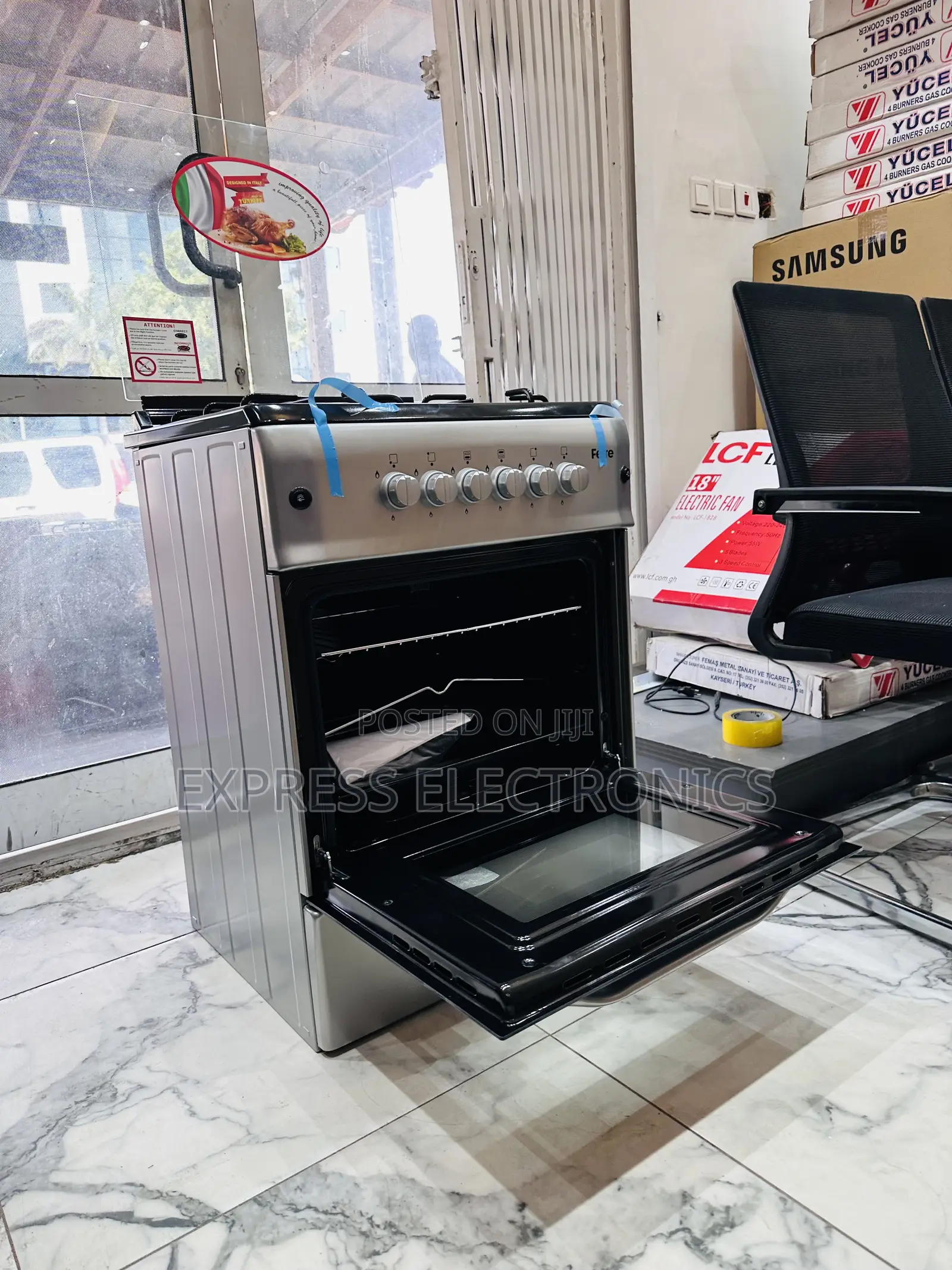 Text Us for 60/60 Sliver Gas Cooker 4burner Ferre