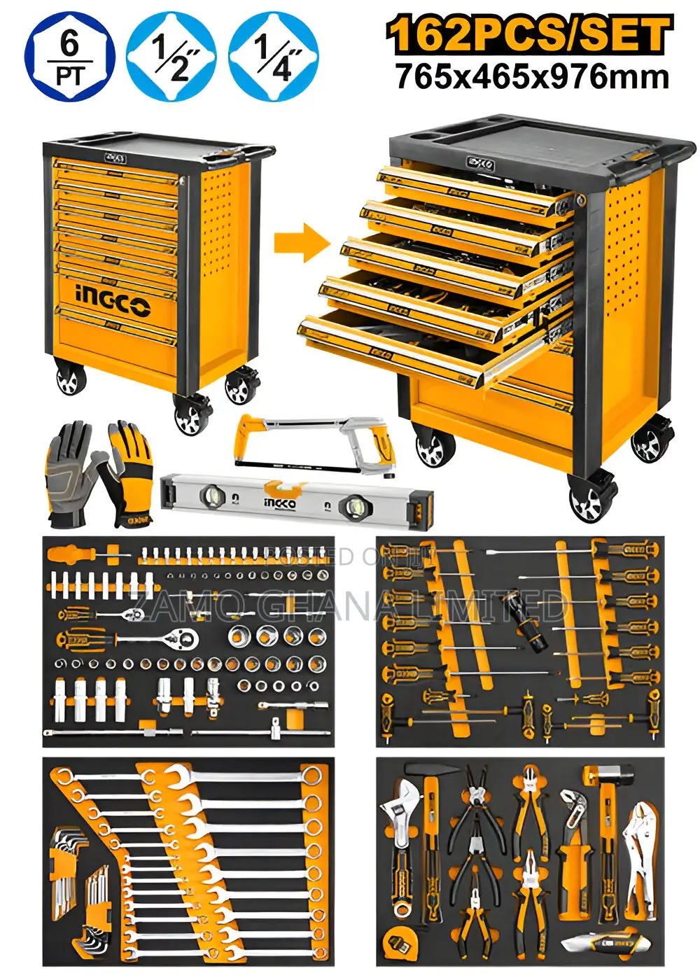 162 PCS Tool Chest Set - Htcs271621