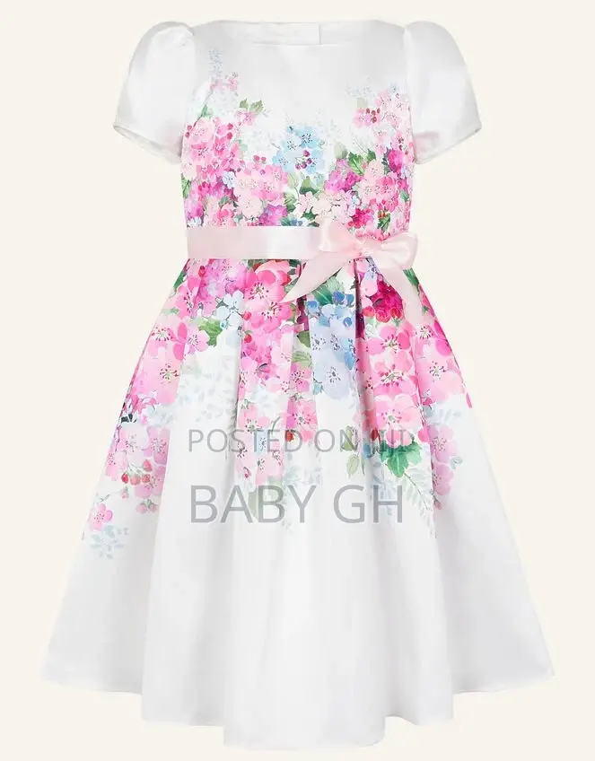 Moonsoon Baby Pink Princess Dress With a Bow for Kids