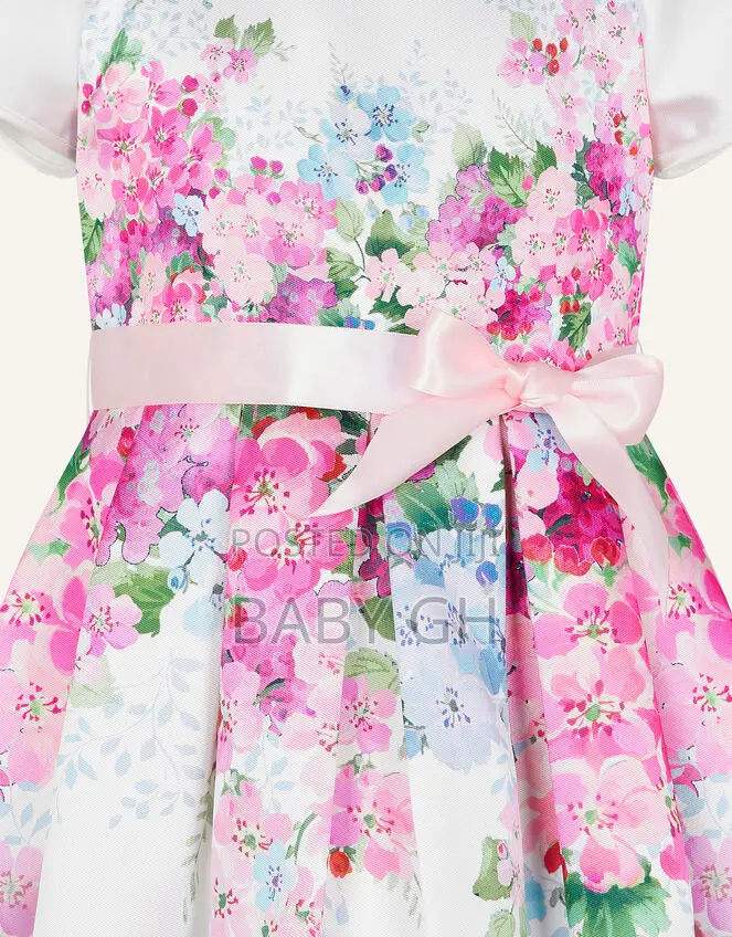 Moonsoon Baby Pink Princess Dress With a Bow for Kids