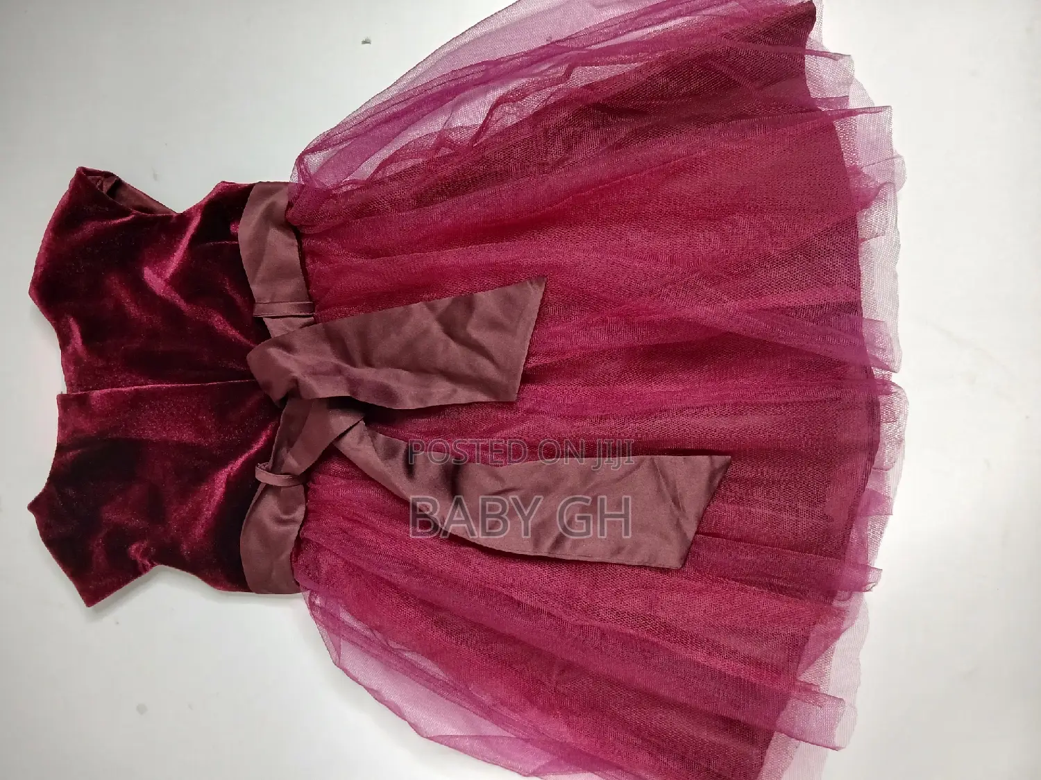 Moonsoon Wine Tutu Dress With a Floral Bodice for Kids
