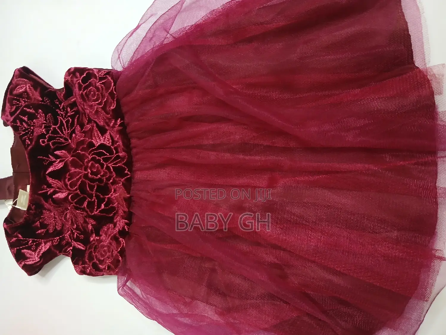 Moonsoon Wine Tutu Dress With a Floral Bodice for Kids