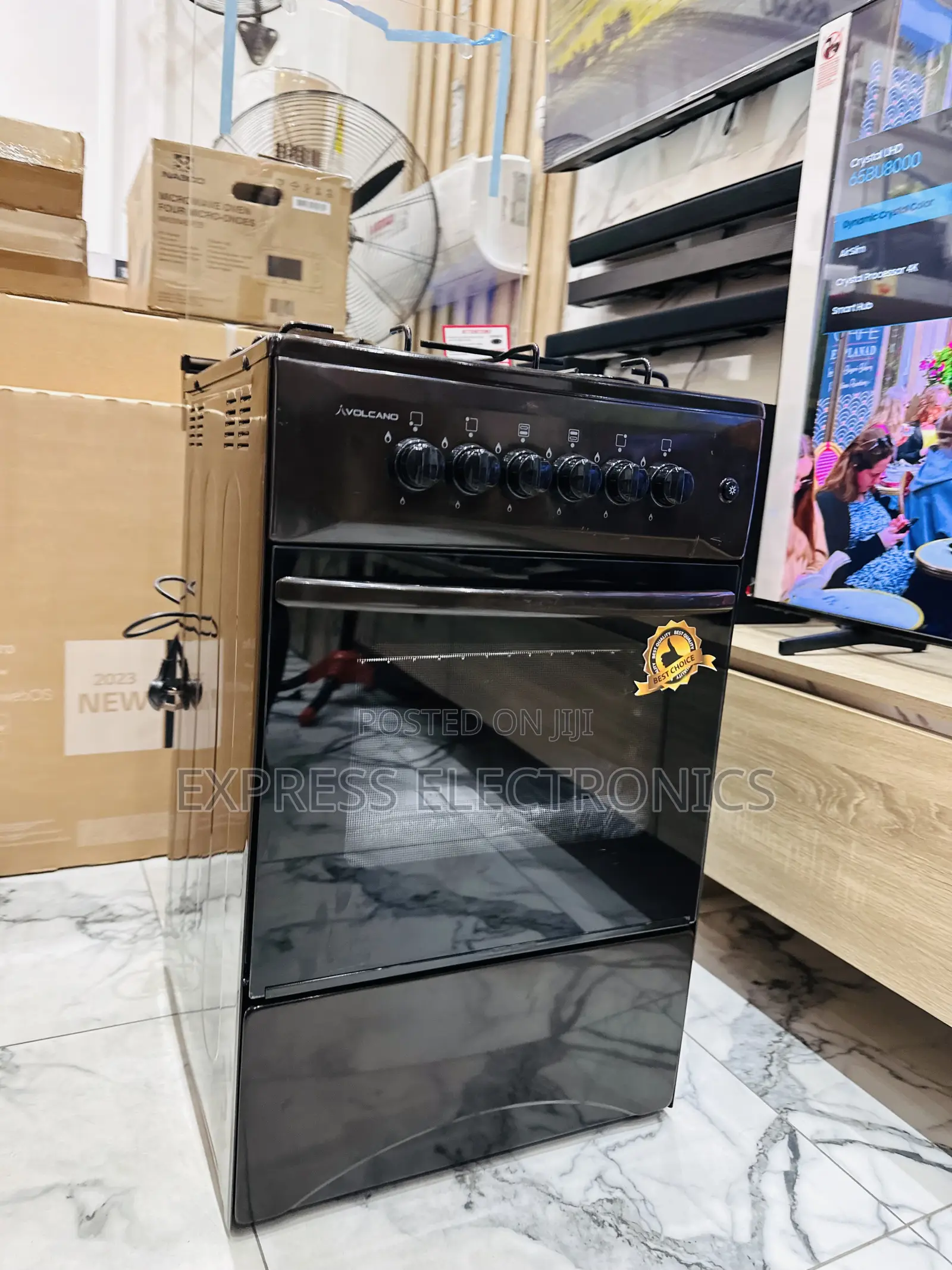 4burner Gas Stove Oven Volcano 50/50 Brown