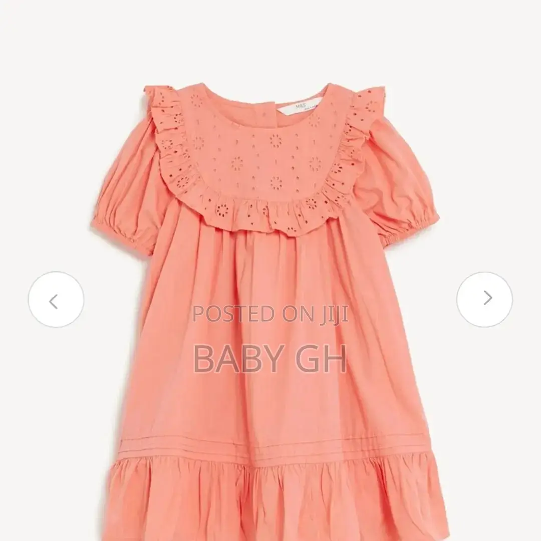 Marks and Spencer Pure Cotton Girls Orange Dress