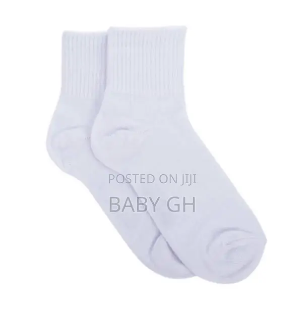 Kids White Pure Cotton Socks