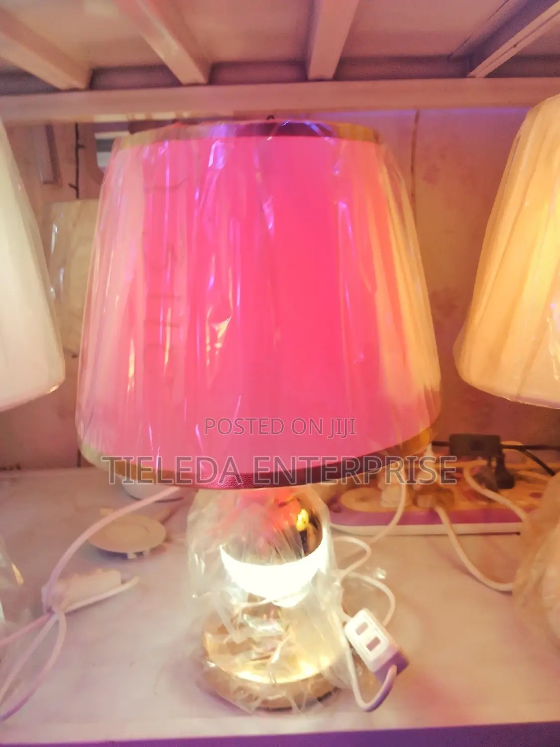 Red Bed Side Lamp