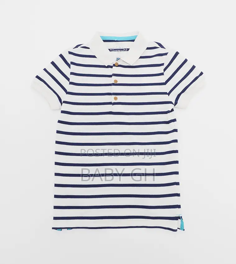 M S Striped Polo T-Shirt and Shorts Set