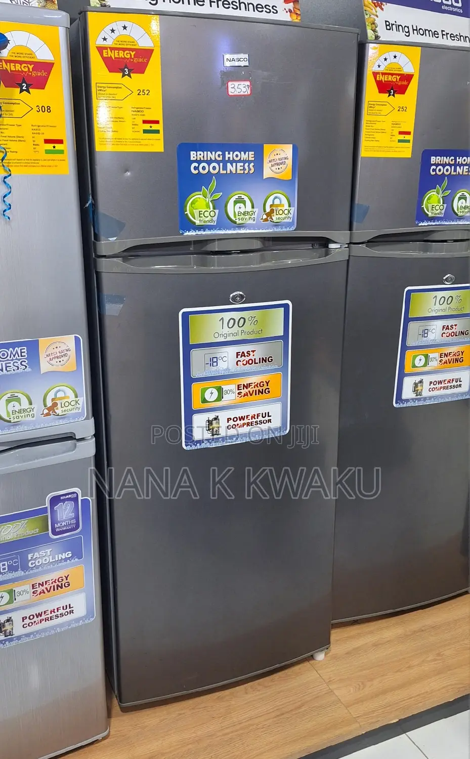 New Nasco_198liters Double Door Fridge With Freezer