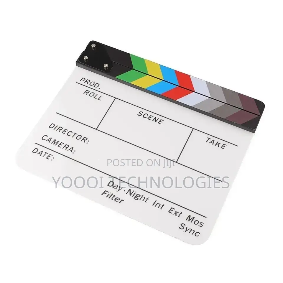 Acrylic Professional Clapperboard for Movie Action Scene