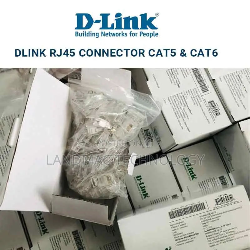 RJ45 CAT 6 Connectors - 100 Pieces