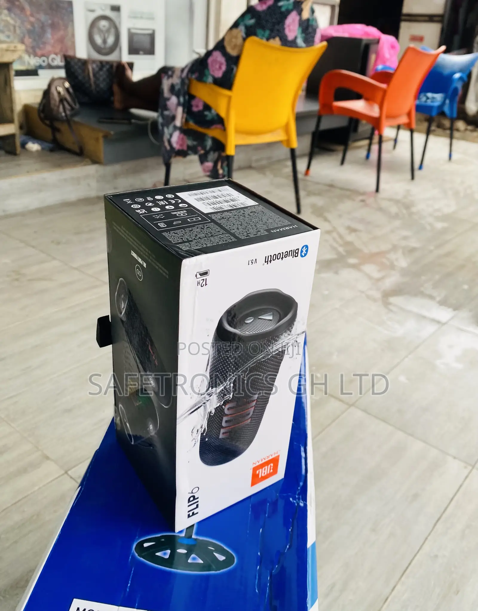 Flip 6 JBL Wireless Bluetooth Black Electric Speaker