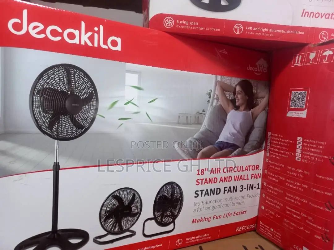 Quality Assured ~Decakila 18” Standing Fan