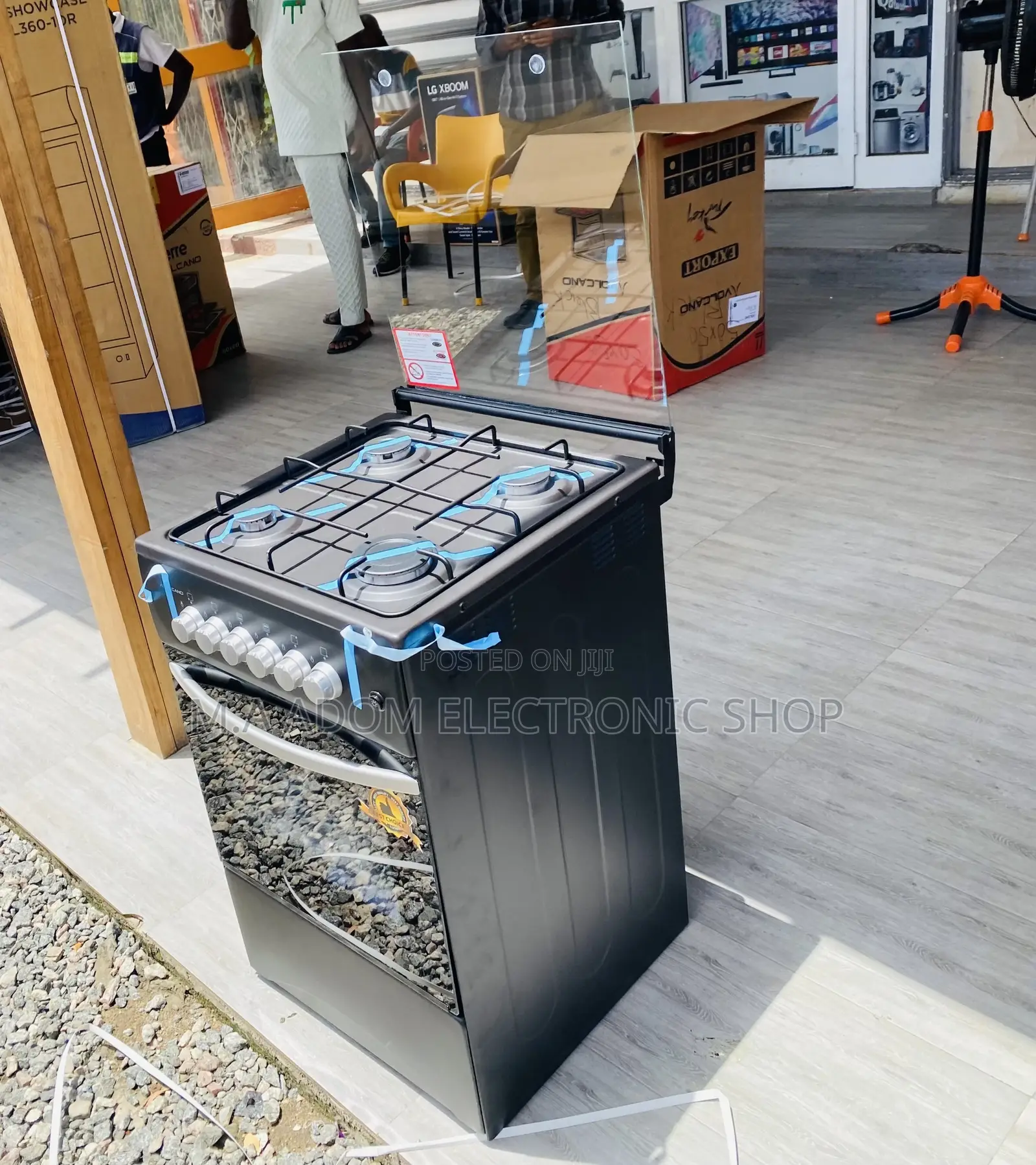 Authentic Oven and Grill Volcano 4 Gas Burner(Black).