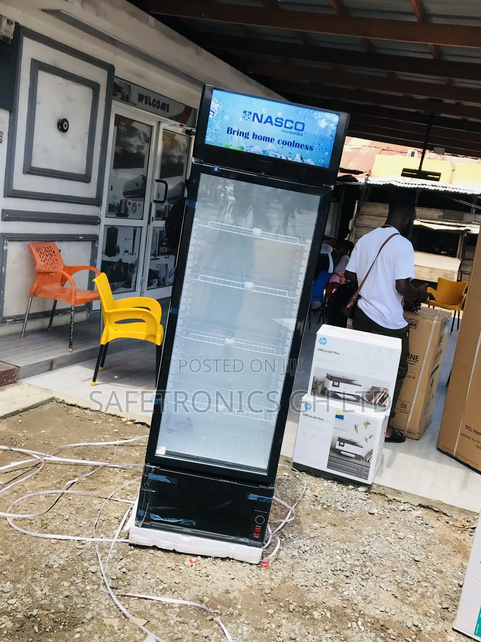 Singledoor Glass Nasfl400dr-1 Display Nasco Fridge