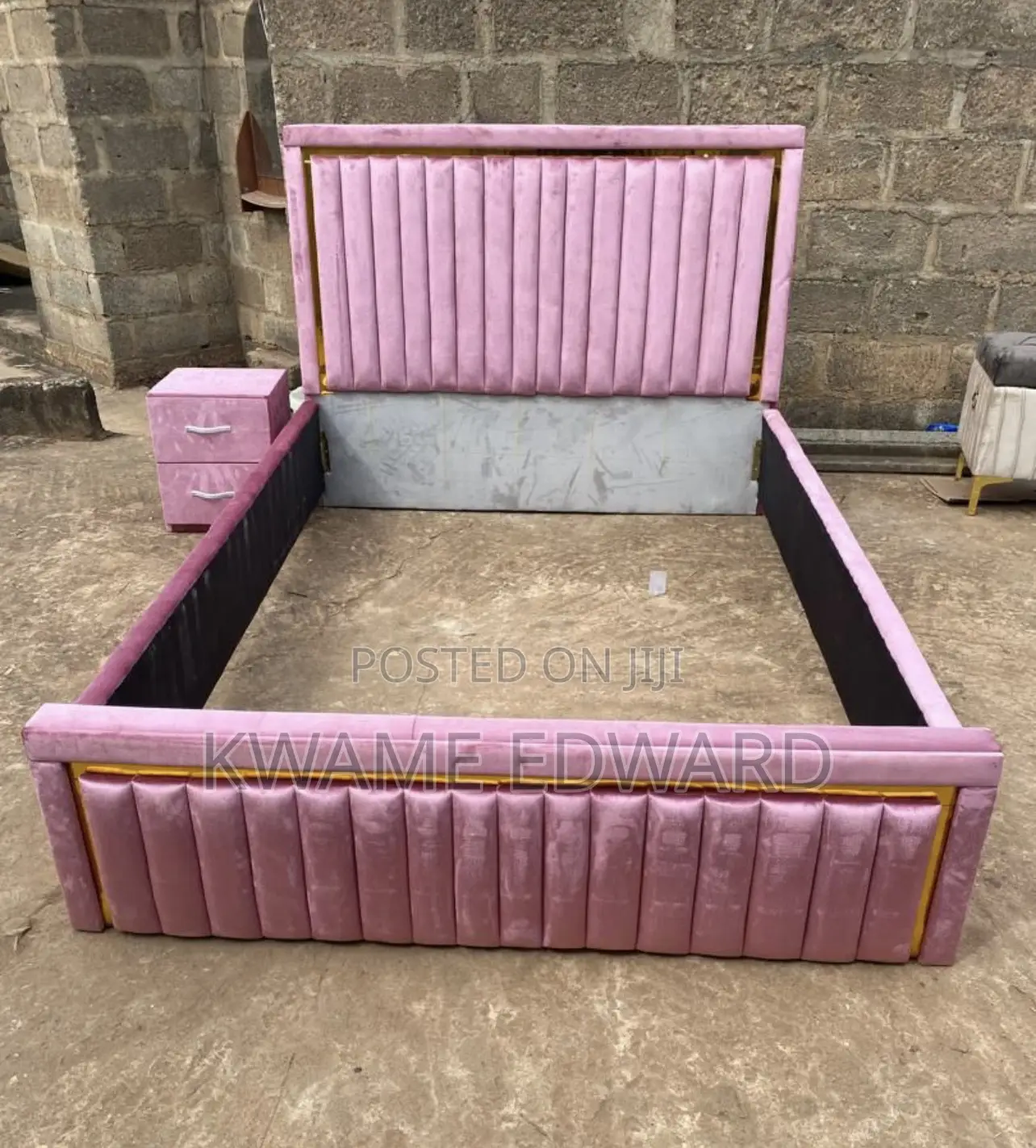 Double Bed Frame With One Side Drawer