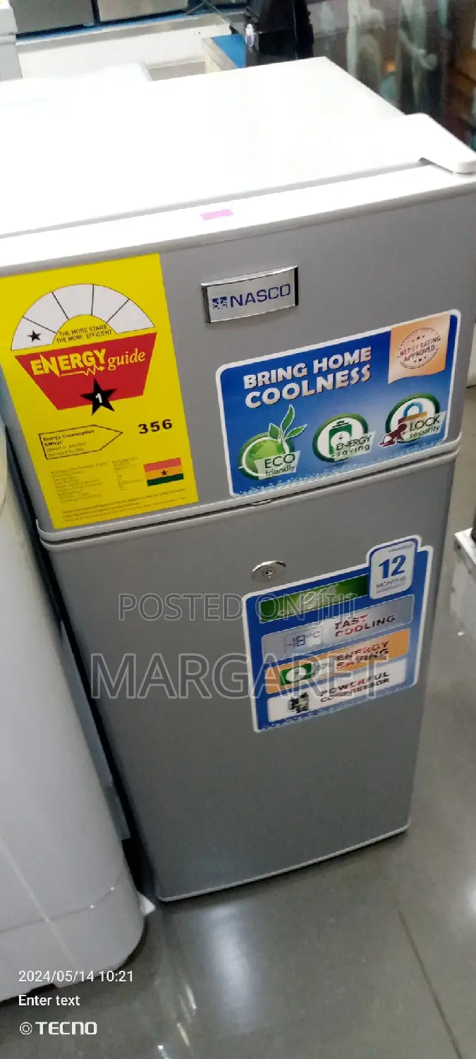 Nasco 85 Littres Double Door Fridge
