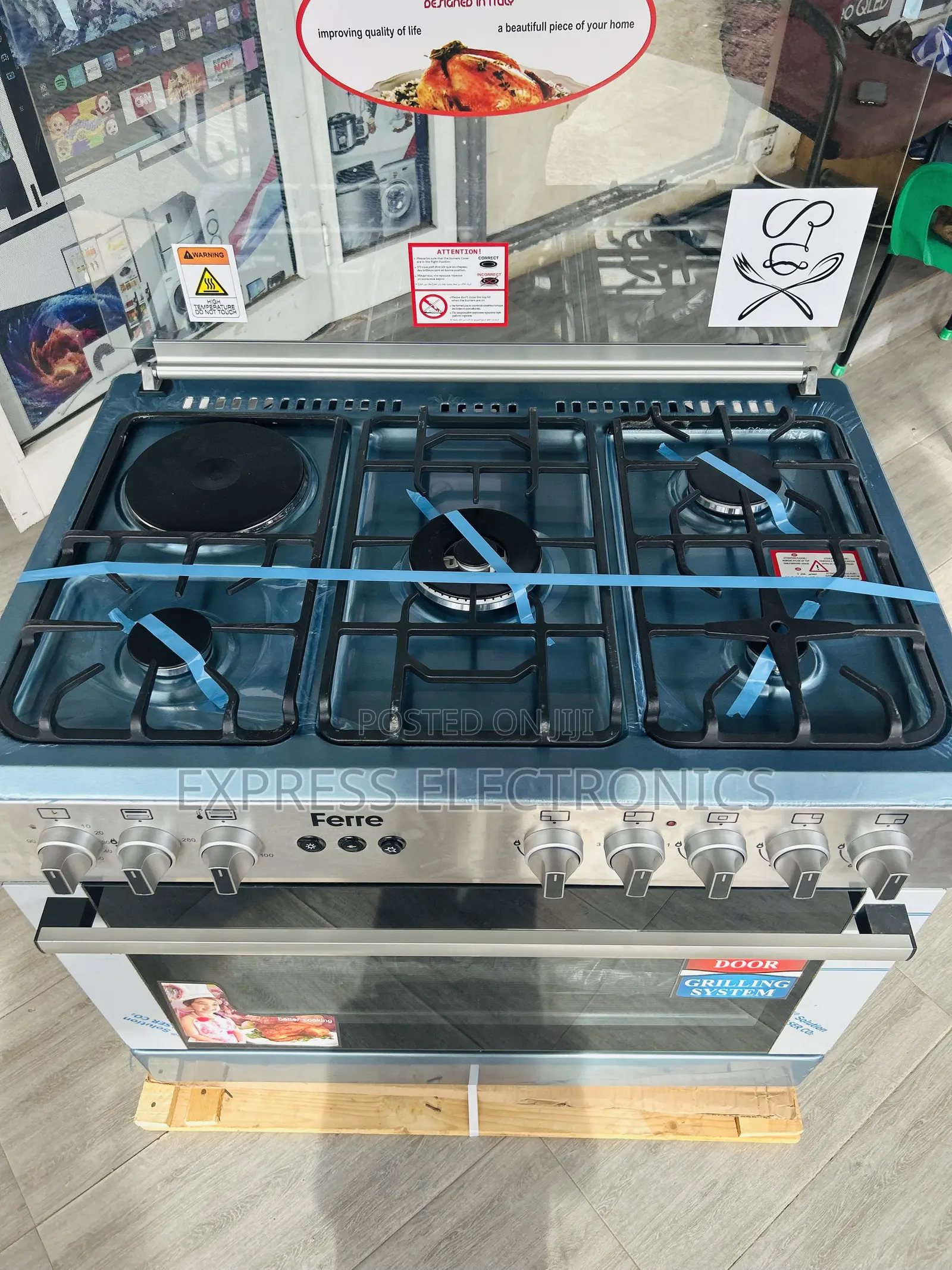 Mesmeric New Sliver 4-1 Stove Cooker Oven 60/90