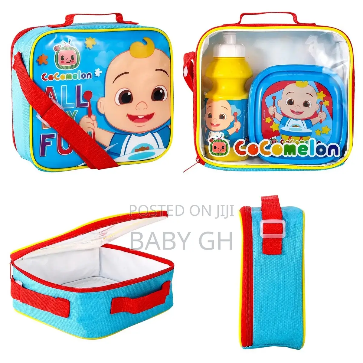 Cocomelon 3 Piece Insulated School Lunch Bag Set