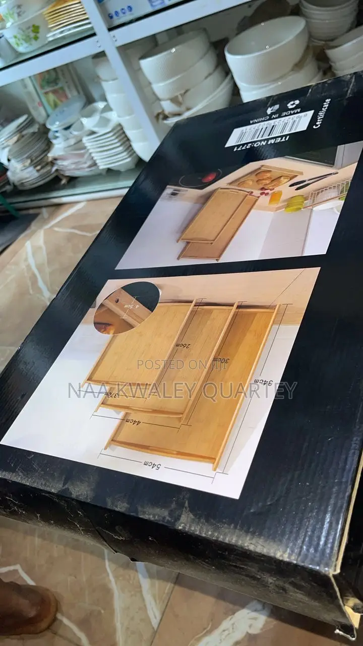 Bamboo Wooden Serving Trays 3pcs Set