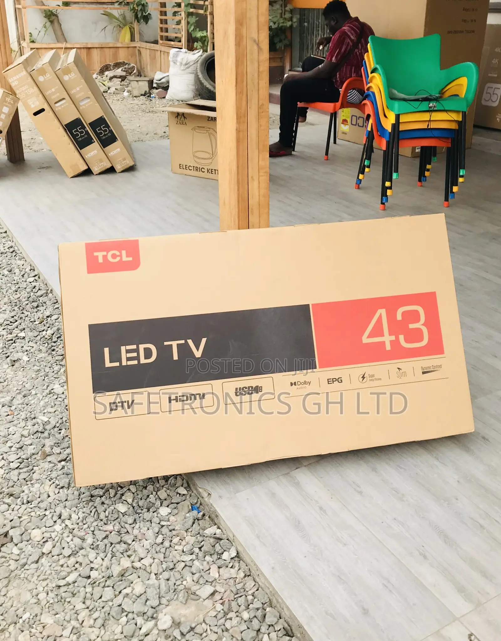 D3200 43 Inches Glossy TCL Black Electric Led Digital Tv