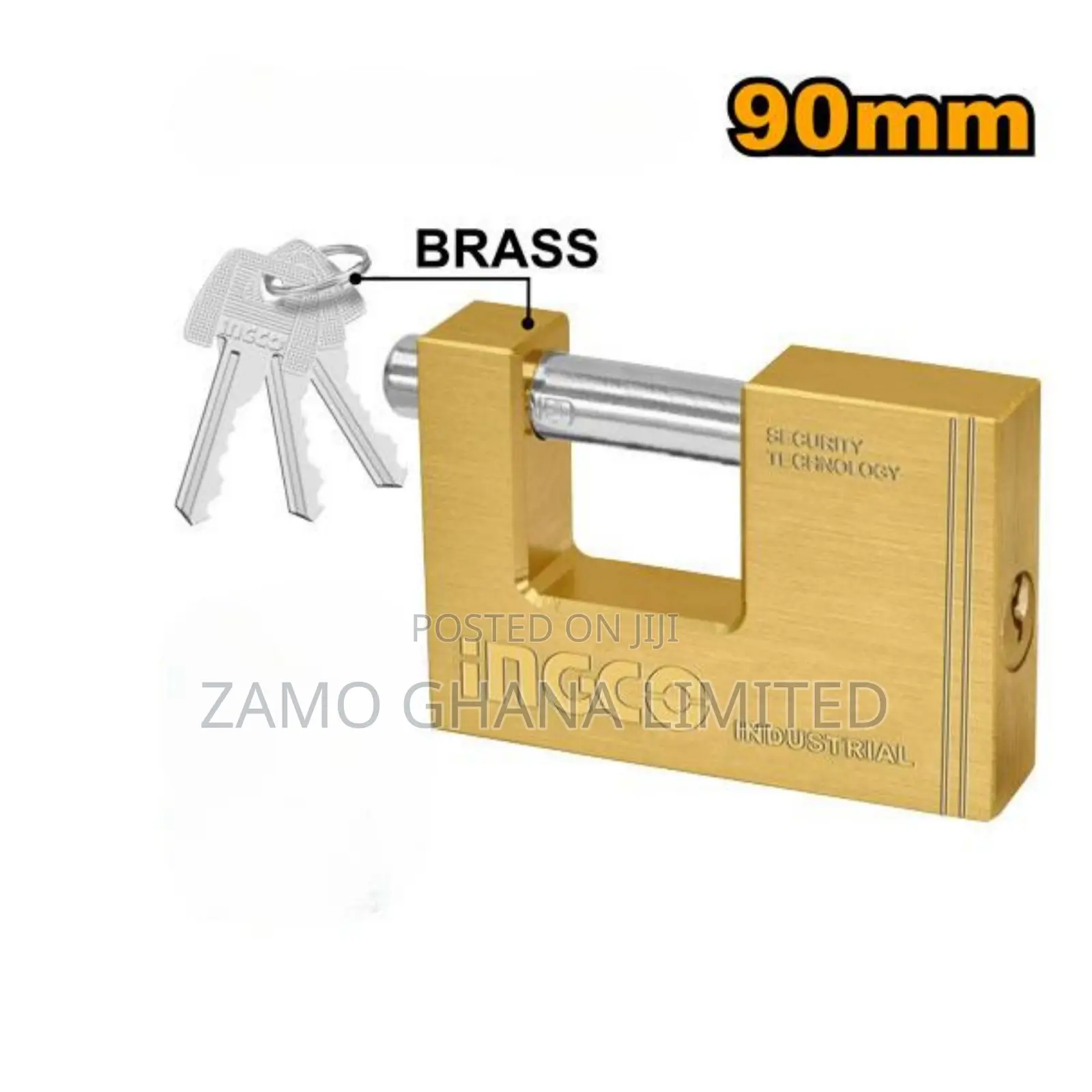 Heavy Duty Brass Block Padlock 90mm - Dbbpl0902