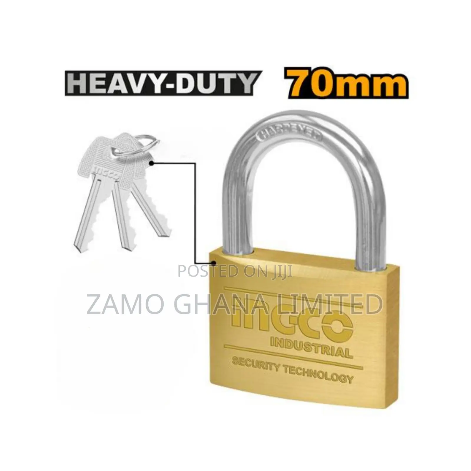 Heavy Duty Brass Padlock 70mm - Dbpl0702