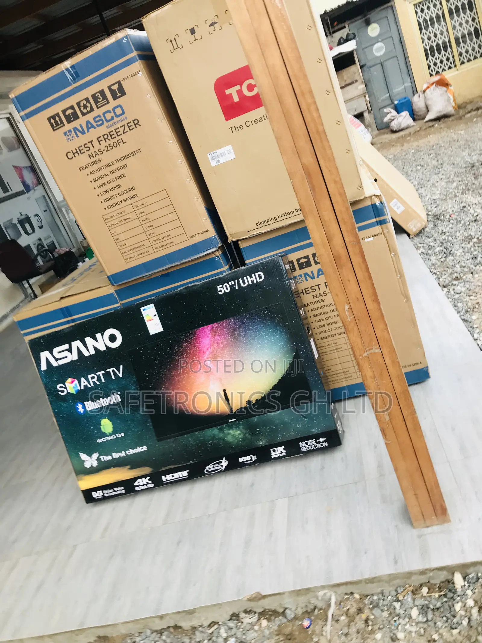 50 Inches Glossy Led Electric Black Smart Asano Tv