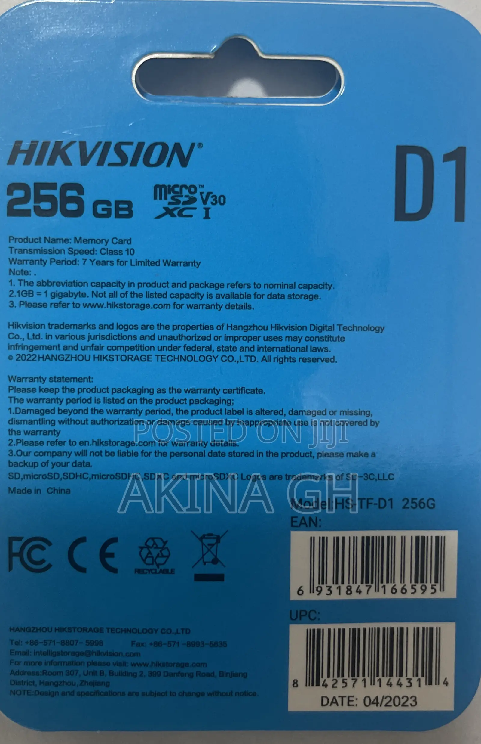 Hikvision 256 Micro Sd Card Memory Card