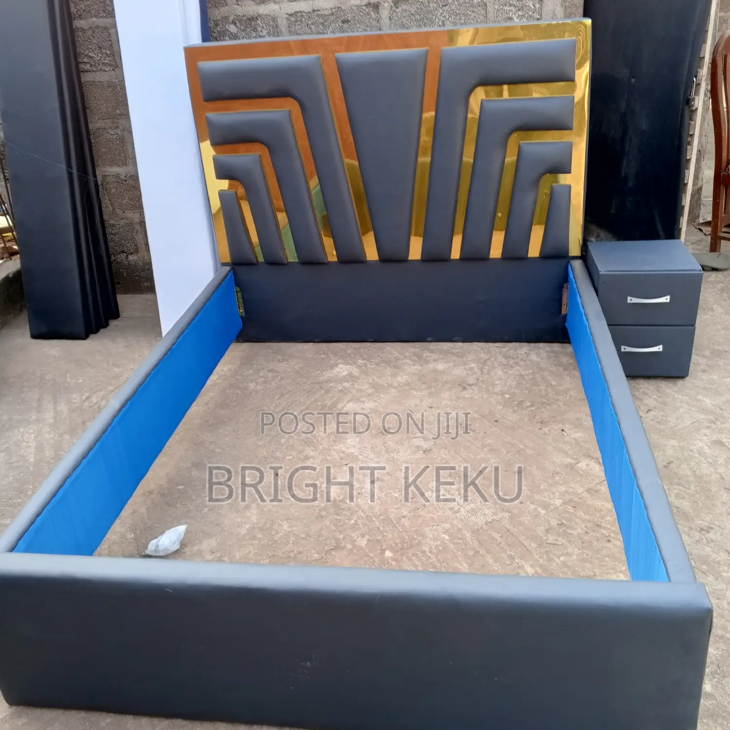Double Bed Frame With Side Drawer Available