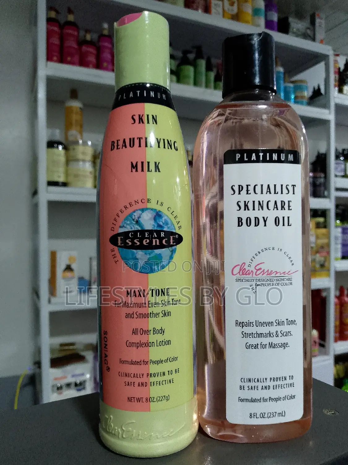Clear Essence Platinum Beautifying Milk/ Specialist Body Oil