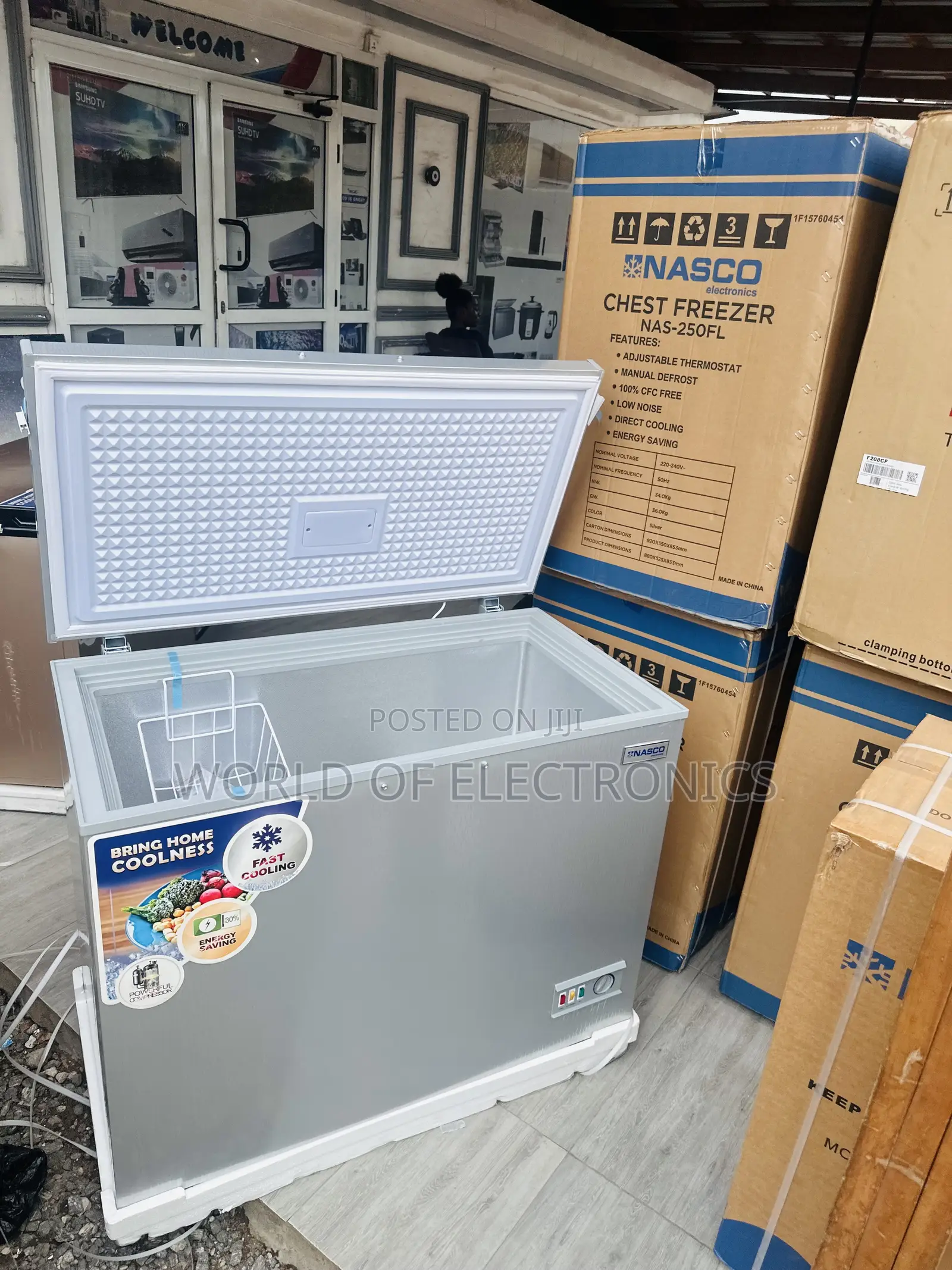 Unique Design Chest Freezer 250L Nasco Nas-350fl