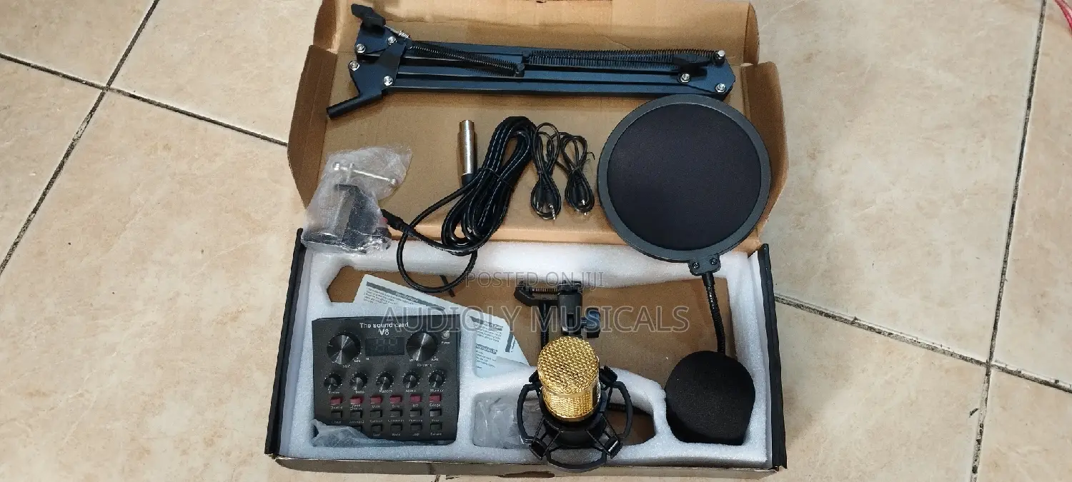 BM800 Microphone Kit With Soundcard and Shock Mount