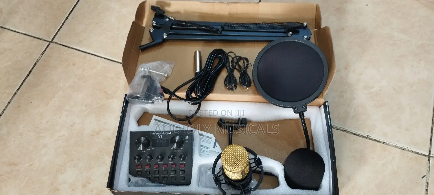 BM800 Microphone Kit With Soundcard and Shock Mount