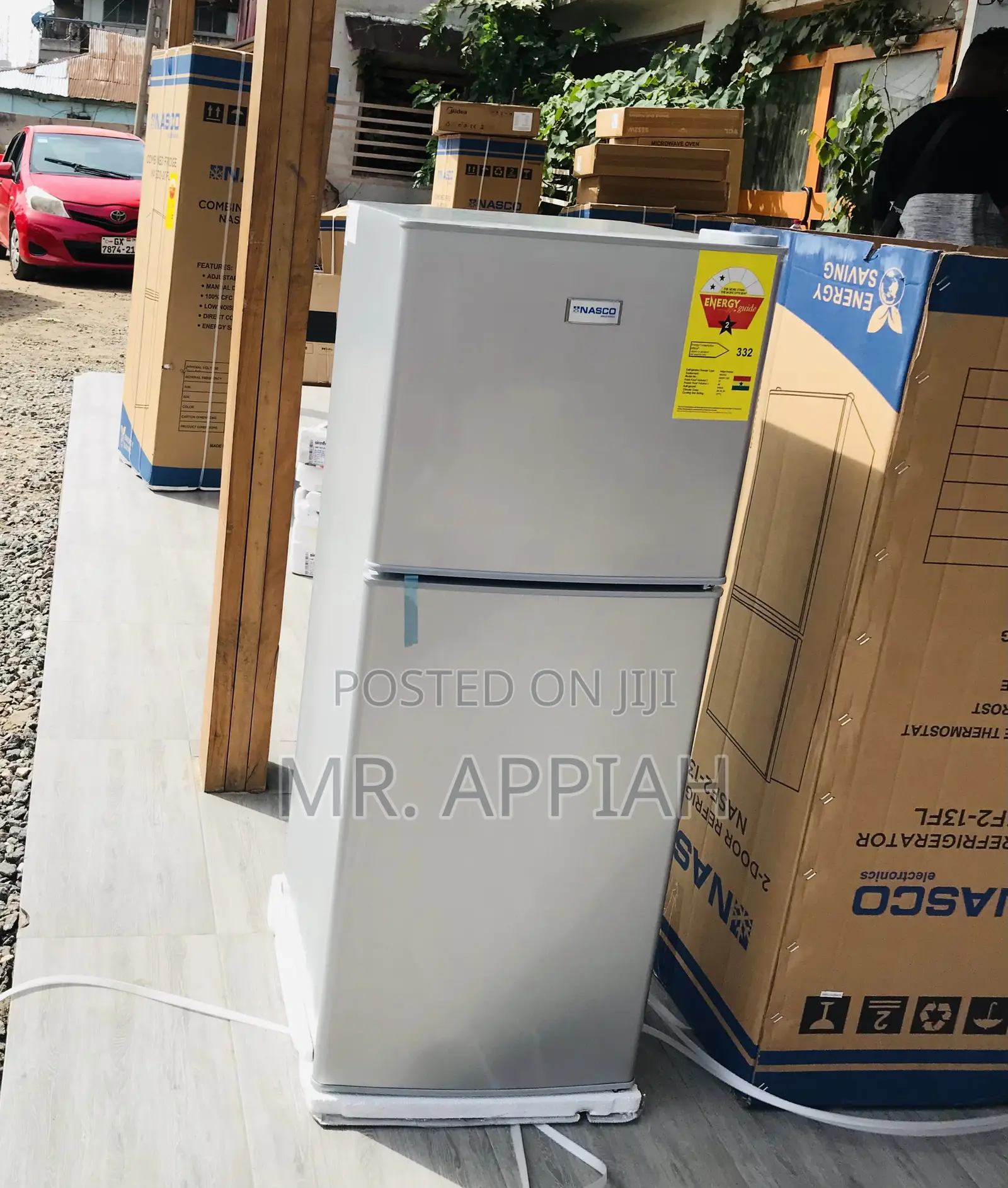 Authentic Nas D2-13fl Nasco Double Door Electric Fridge.
