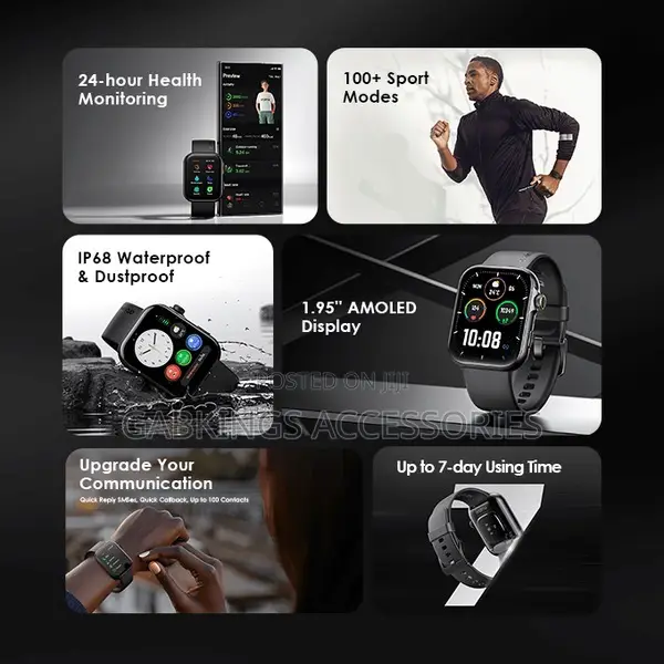 Oraimo Watch ES 2 1.95" Amoled Ip68 Smart Watch