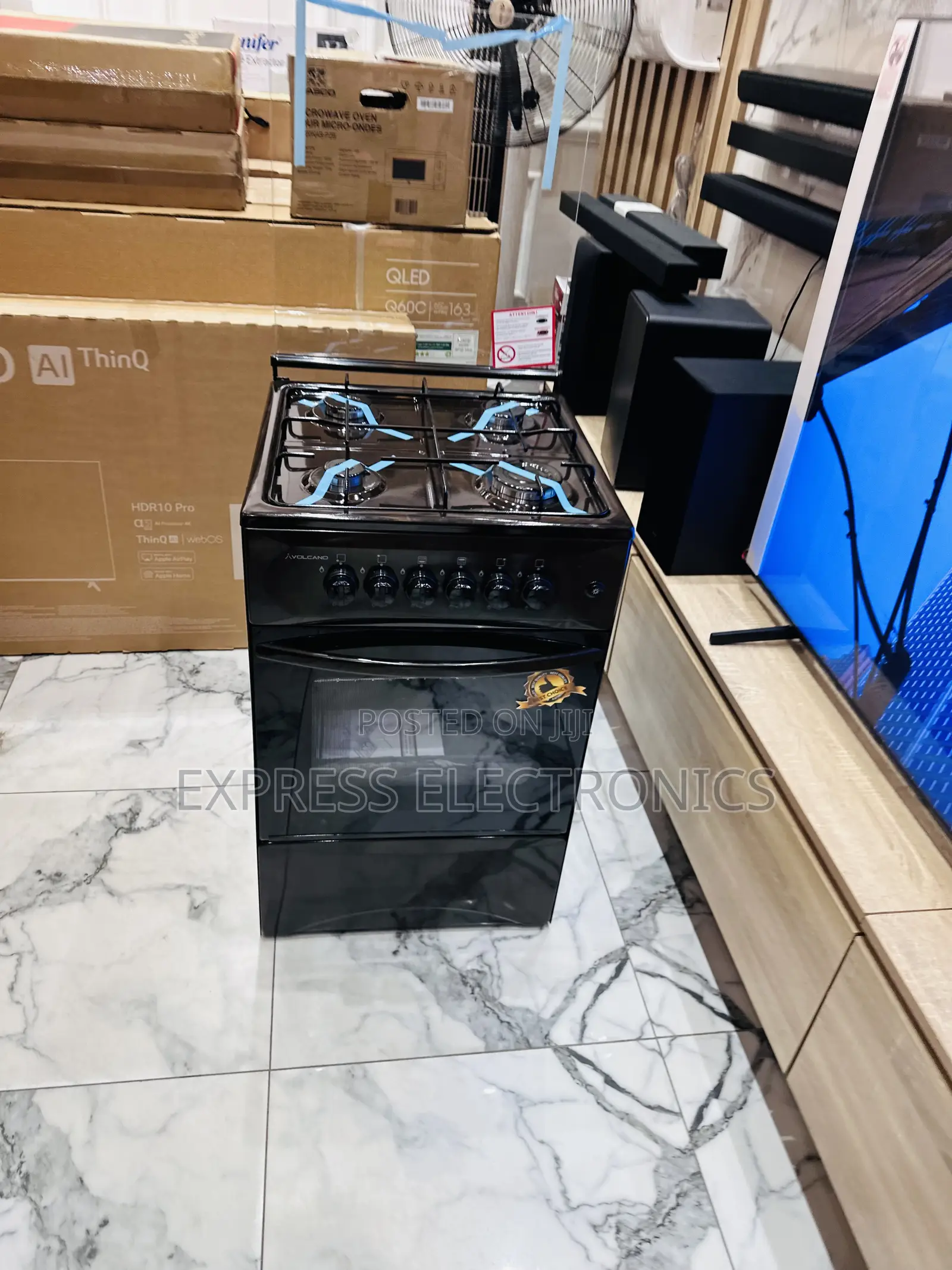 Very Awesome Black Gas Cooker Oven 4burner 50/50