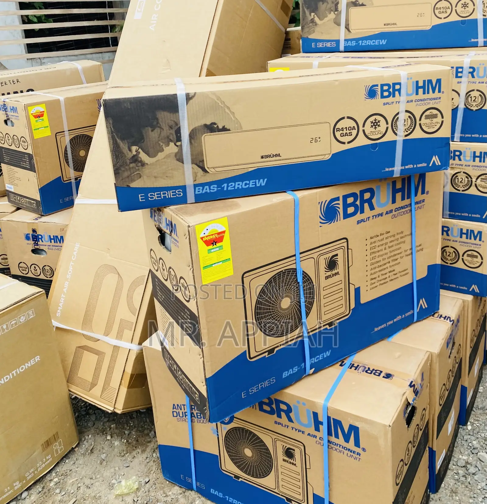 Affordable 1.5hp Bruhm Split Type Electric Ac(White).