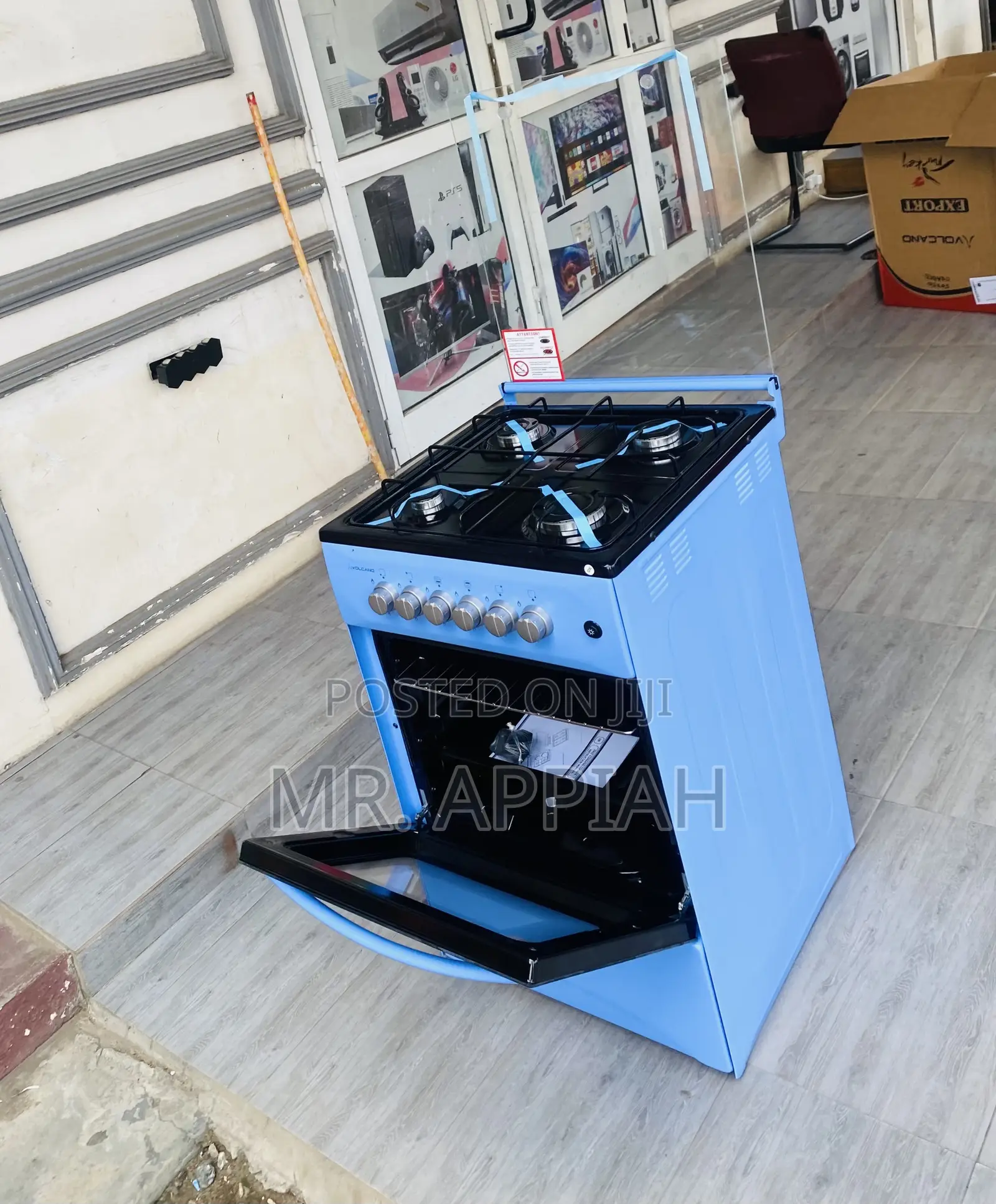 Classic Volcano 50x50 4 Gas Burner With Oven(Blue).