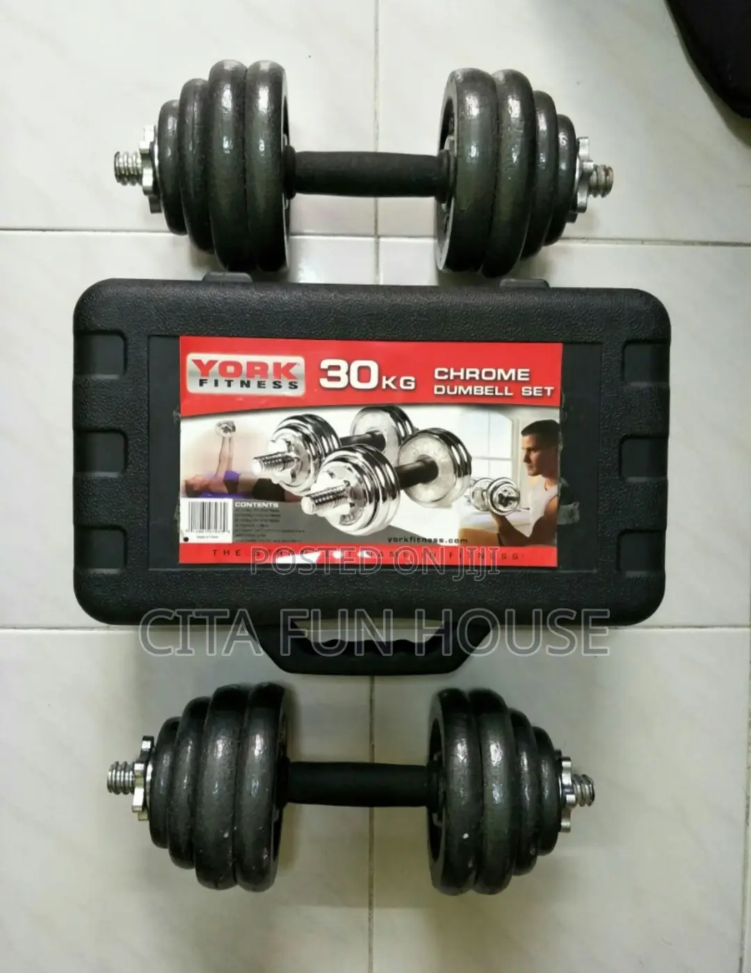 30kg Adjustable Dumbells Set/ Long Bar