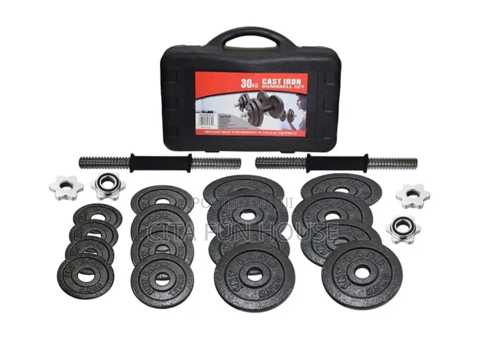 30kg Adjustable Dumbells Set/ Long Bar