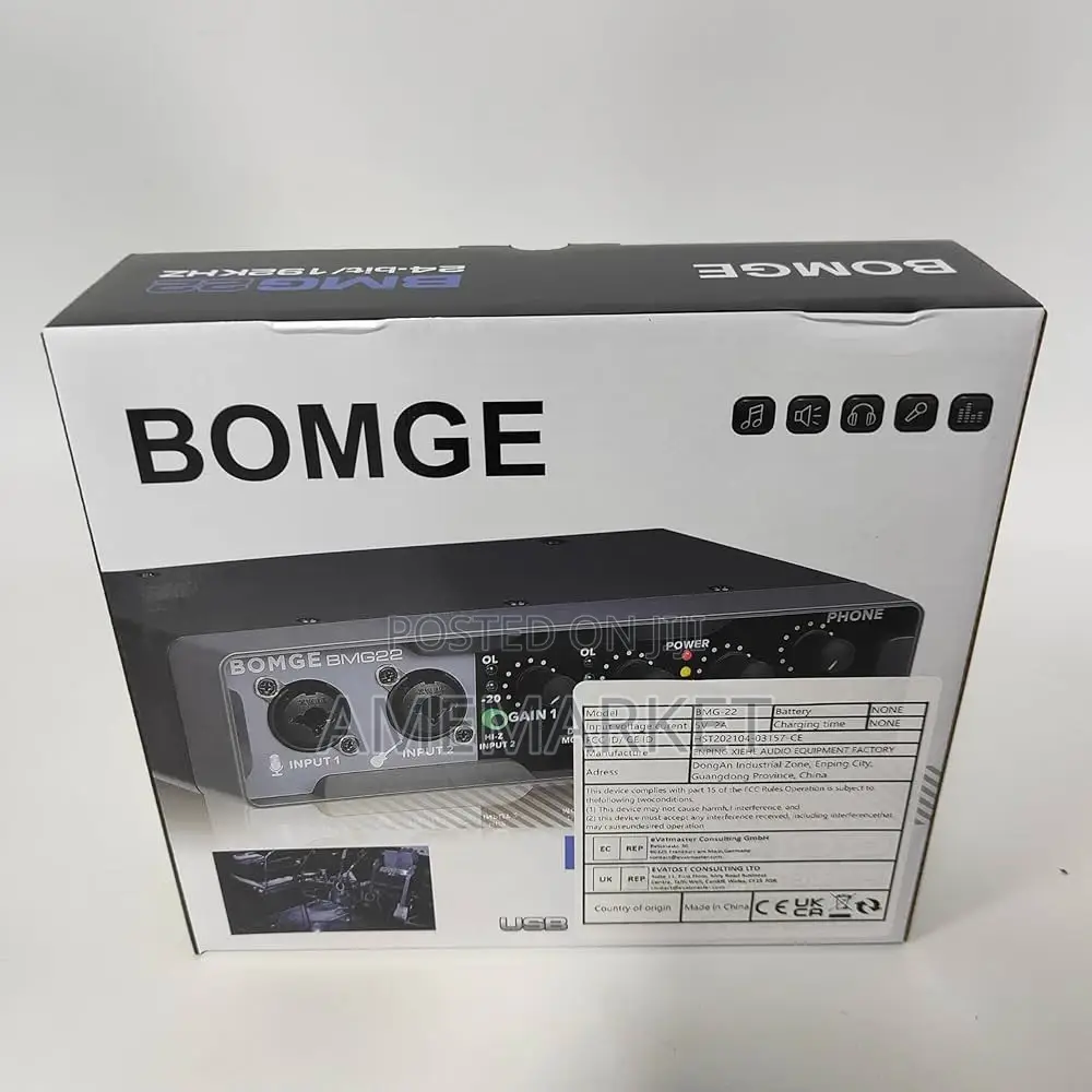 Audio Interface, Perfect Recording For Mic, Guitar, Etc