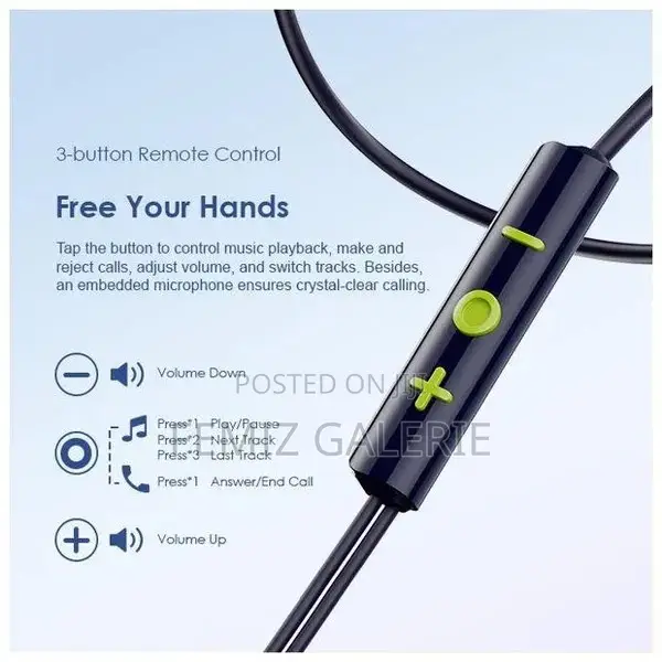 Oraimo Halo Airy Type-C Half in-Ear Wired Headphones