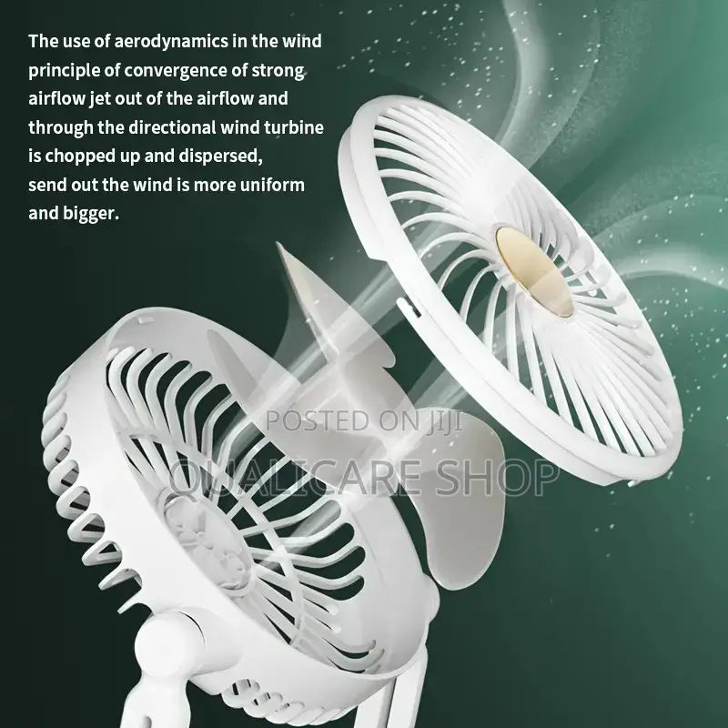 Portable Rechargeable Fan (Wall Mounted/Desktop)