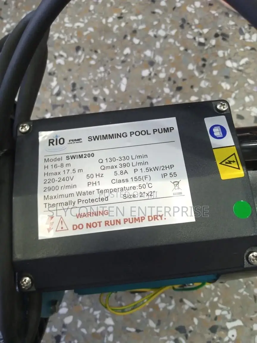Rio 2hp Swimming Pool Water Pump