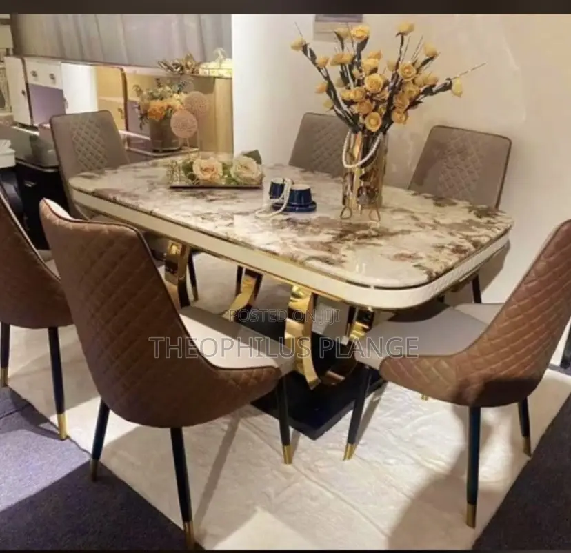 Modern Dining Table Set , Unique Design Comfortable Chairs