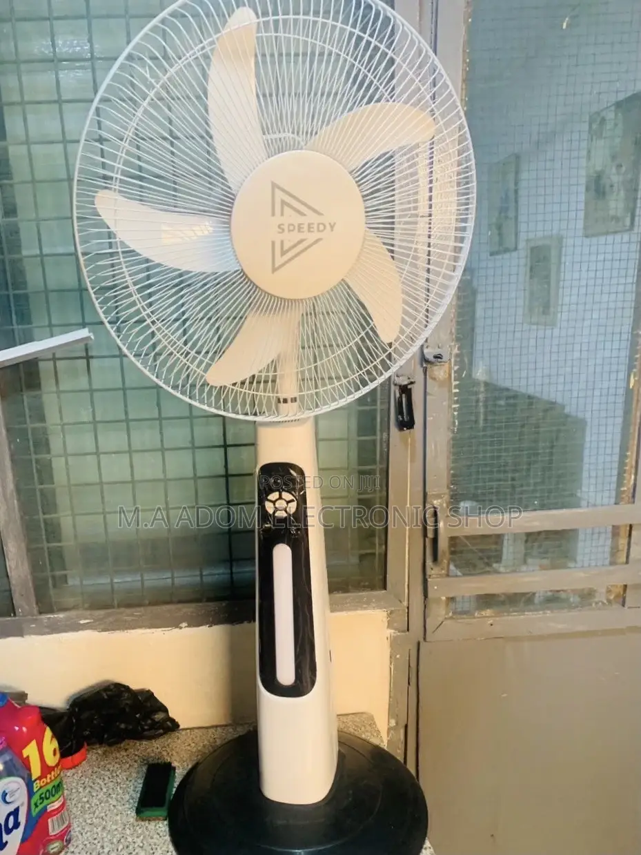 Energy Saving Speedy Rechargeable Standing Fan.