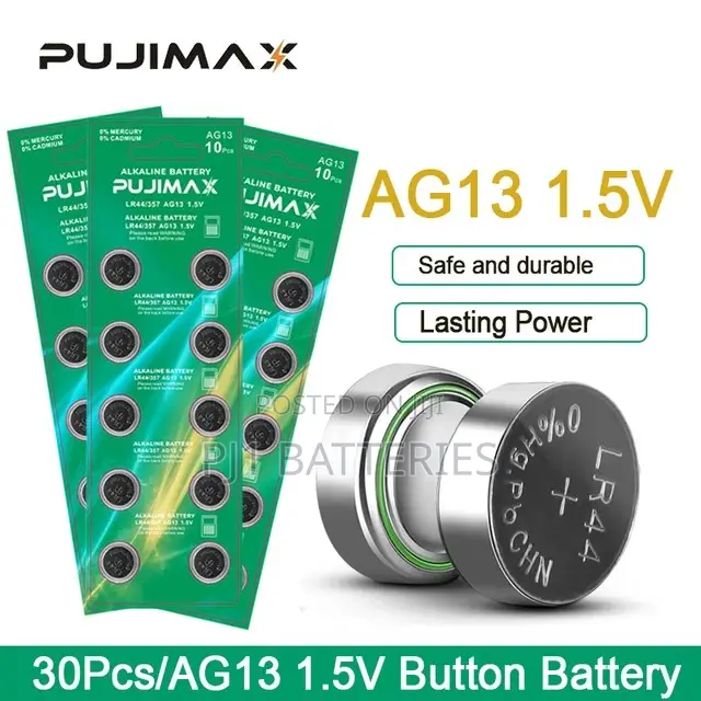 Ag 13 Lr44 Pujimax Battery